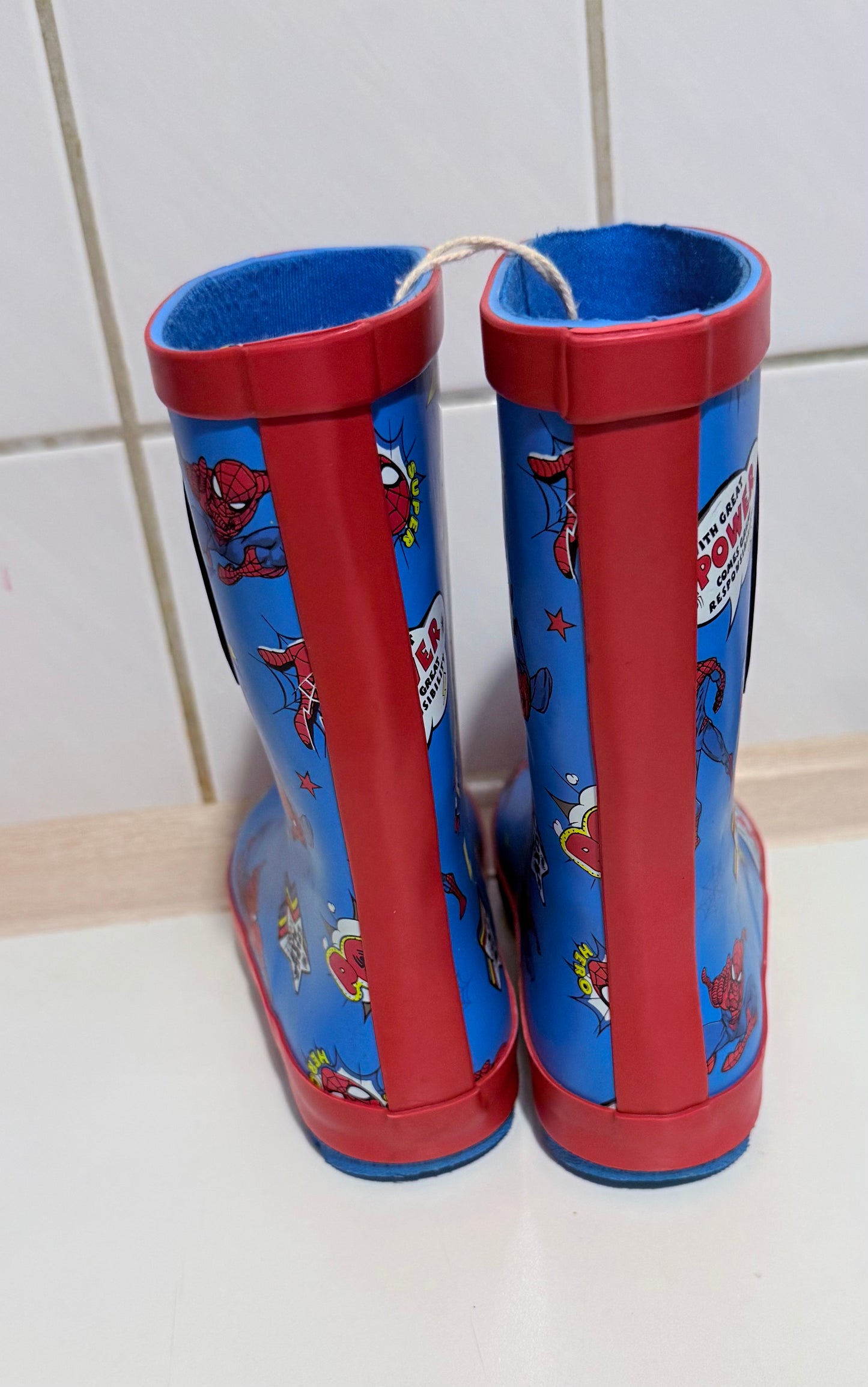 Spider-Man Kids' Blue & Red Rubber Wellies – Adventure-Ready Footwear!